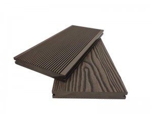 Embossed decking solid 140x19mm artificial wood grain anti-corrosion long lifetime for outdoor garden villa