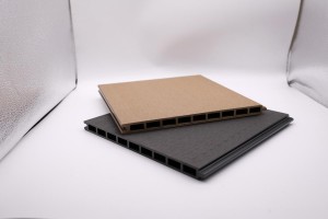 Traditional fencing wpc panel  hollow 9 square holes 293x20mm modern building high quality for outdoor garden