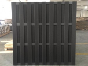 Traditional fencing wpc Alu slats B hollow 115X10mm wholesale garden private fence panel